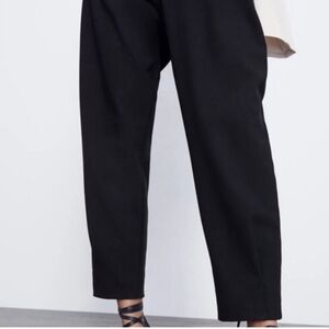 ZARA Black Size Small Slouchy High Waisted Pants NWT
